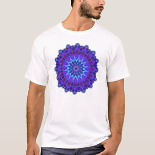 Mandala star in blue T-Shirt