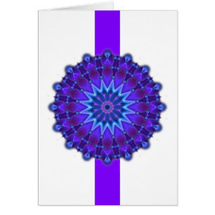 Mandala star in blue violet stripe