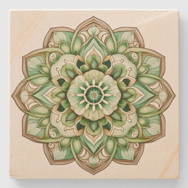  Mandala  Stone Coaster (Front)