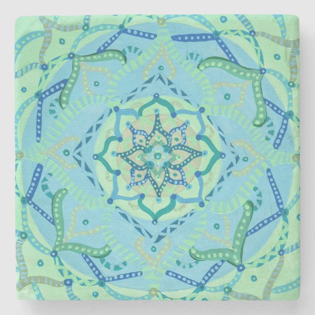 Mandala Stone Coaster (Front)