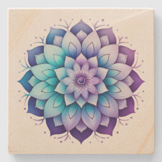 Mandala stone coaster