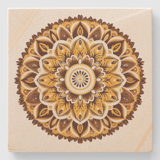 Mandala  Stone Coaster (Front)