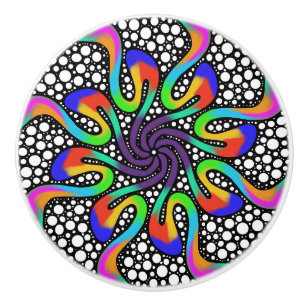 Mandala style knob pull cabinet home decor mum