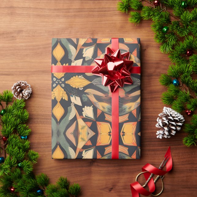 Mandala, Symmetrical Art Wrapping Paper (Holiday Gift)