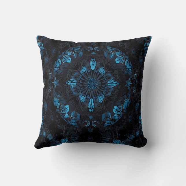 Mandala symmetrical kaleidoscopic pattern  cushion (Back)