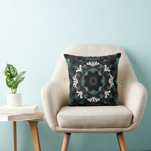 Mandala symmetrical kaleidoscopic pattern  cushion (Chair)