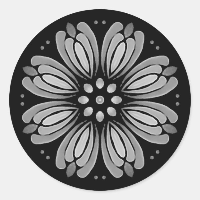 Mandala Template Classic Round Sticker (Front)