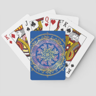 Mandala Throw Pillow Playing Cards