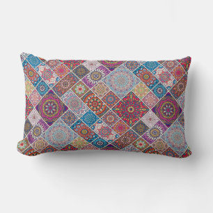 Mandala Tile Pattern Lumbar Cushion