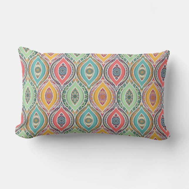 Mandala Tile Pattern Lumbar Cushion (Front)