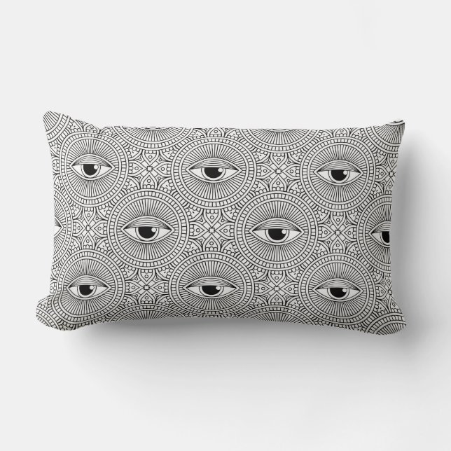 Mandala Tile Pattern Lumbar Cushion (Front)