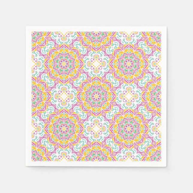 Mandala Tile Pattern Napkin (Front)