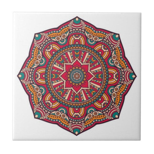 mandala tiles colourful  (Front)
