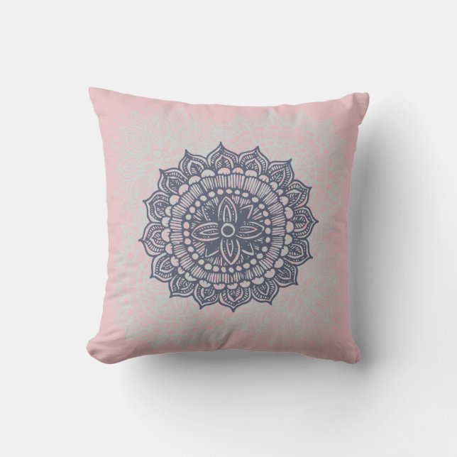 Mandala Tracery Ornament Throw Pillow (Front)