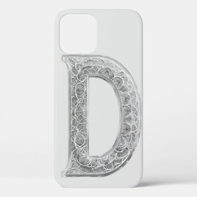 Mandala Transparent Letter D – HD Alphabet Case-Mate iPhone Case (Back)