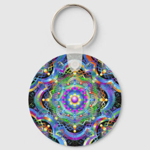 Mandala Universe Colors Key Ring