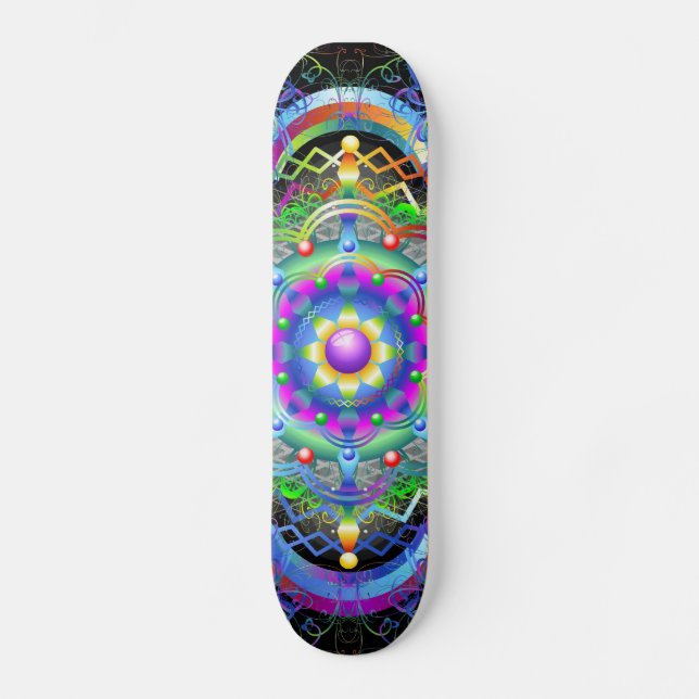 Mandala Universe Colours Skateboard (Front)