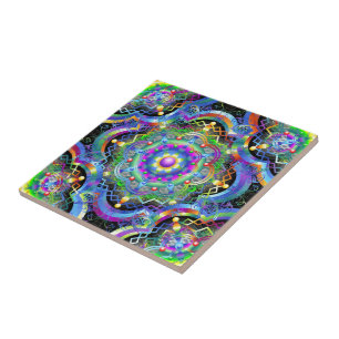 Mandala Universe Colours Tile