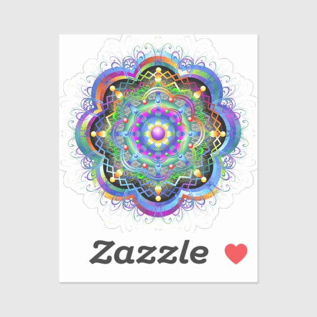 Mandala Universe Psychedelic Colours (Sheet)