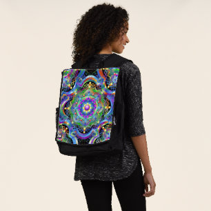 Mandala Universe Psychedelic Colours Backpack