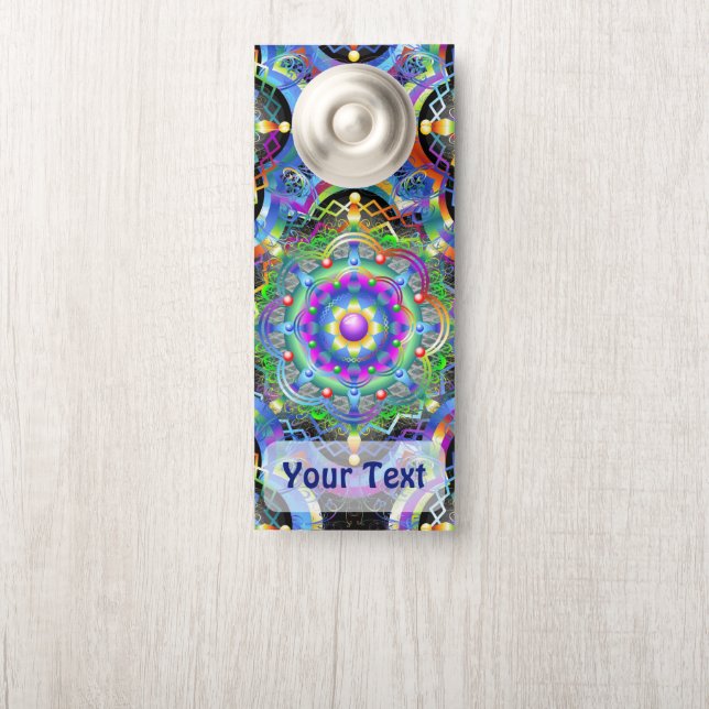 Mandala Universe Psychedelic Colours Door Hanger (On Knob)