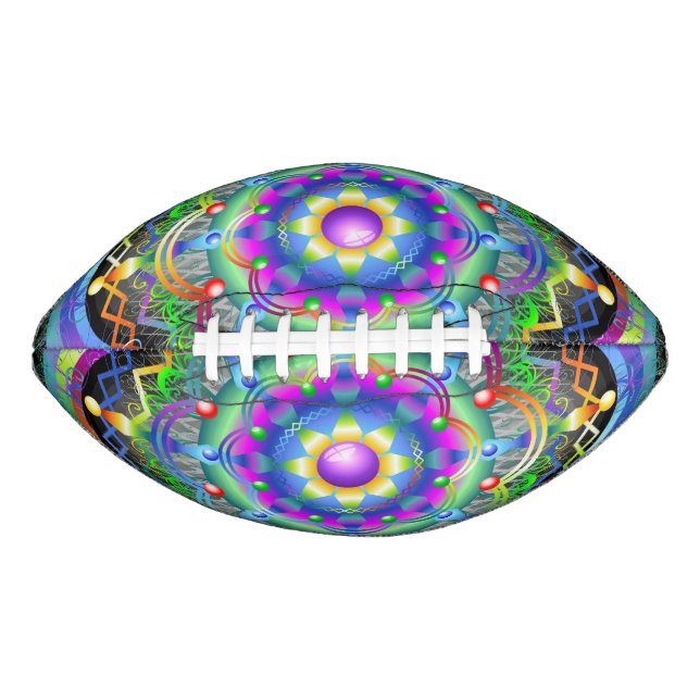 Mandala Universe Psychedelic Colours Football (Front)