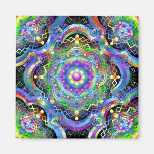 Mandala Universe Psychedelic Colours Magnet