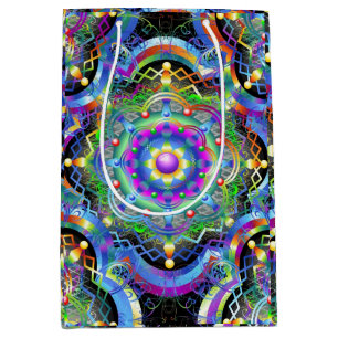 Mandala Universe Psychedelic Colours Medium Gift Bag