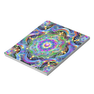 Mandala Universe Psychedelic Colours Notepad