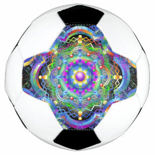 Mandala Universe Psychedelic Colours Soccer Ball
