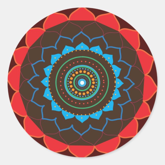 Mandala Vector Art Drawing Sticker (Front)