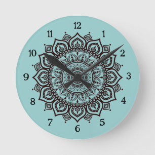 Mandala Wall Clock Elegant Spiritual Home Decor