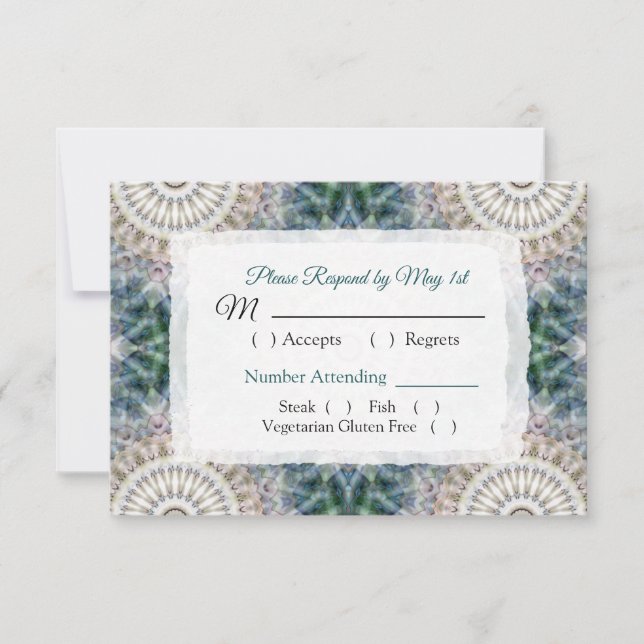 Mandala Wedding RSVP card (Front)
