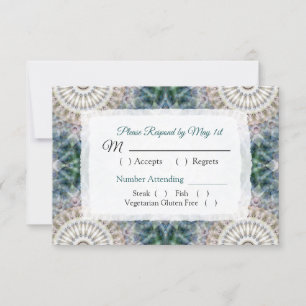Mandala Wedding RSVP card