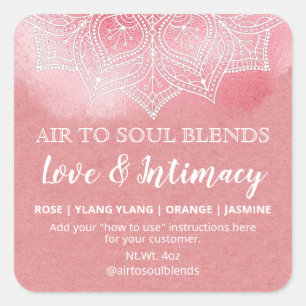 Mandala White Pink Love & Intimacy Blend Labels
