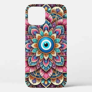 Mandala with evil eye iPhone 12 case