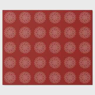 Mandala Wrapping Paper - Deep Red