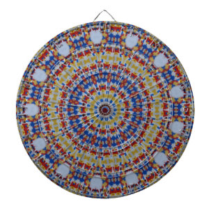 Mandala yellow blue dartboard