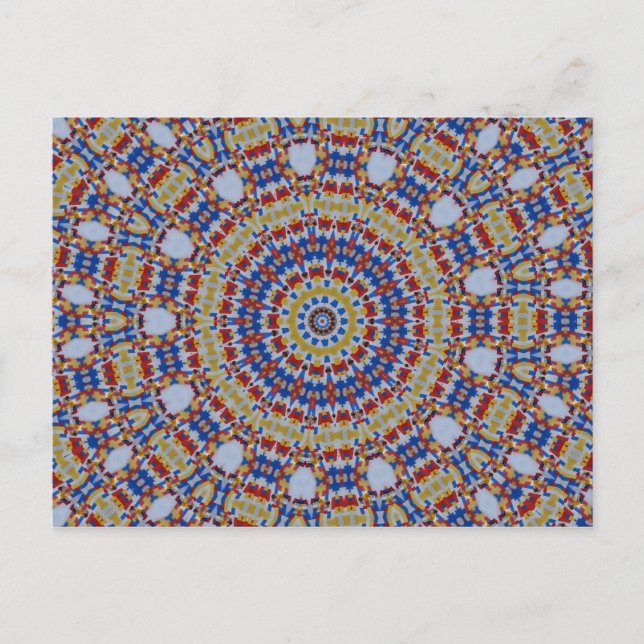 Mandala yellow blue postcard (Front)