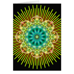Mandala yellow green black