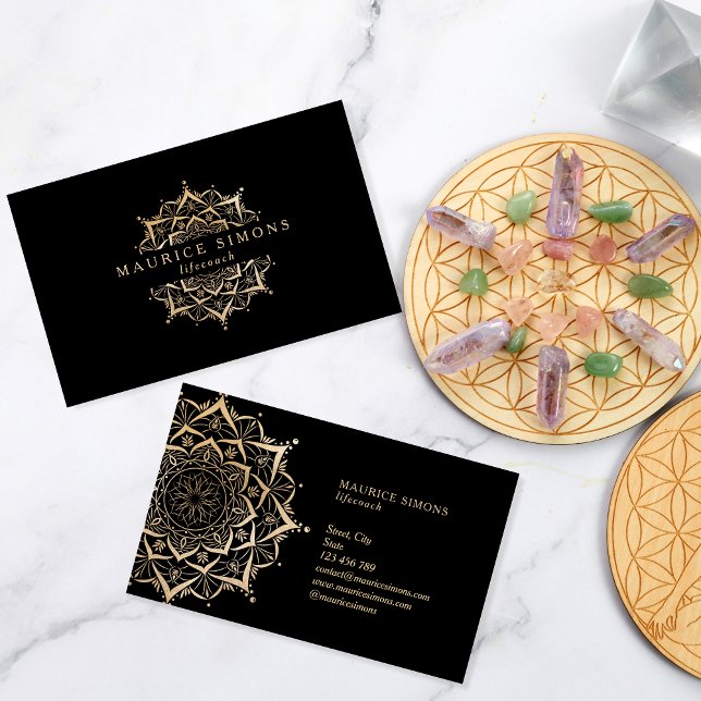 Mandala Yoga Instructor Yoga Teacher Business Card (Creator Uploaded)