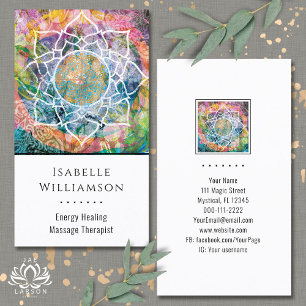 Mandala Zen Reiki Yoga Massage Sacred Spiritual Business Card