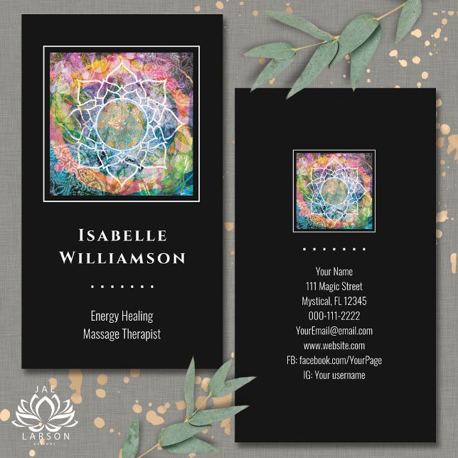 Mandala Zen Reiki Yoga Massage Sacred Spiritual Business Card (Creator Uploaded)
