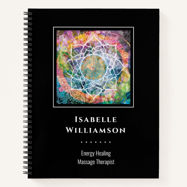 Mandala Zen Reiki Yoga Massage Sacred Spiritual Notebook (Front)