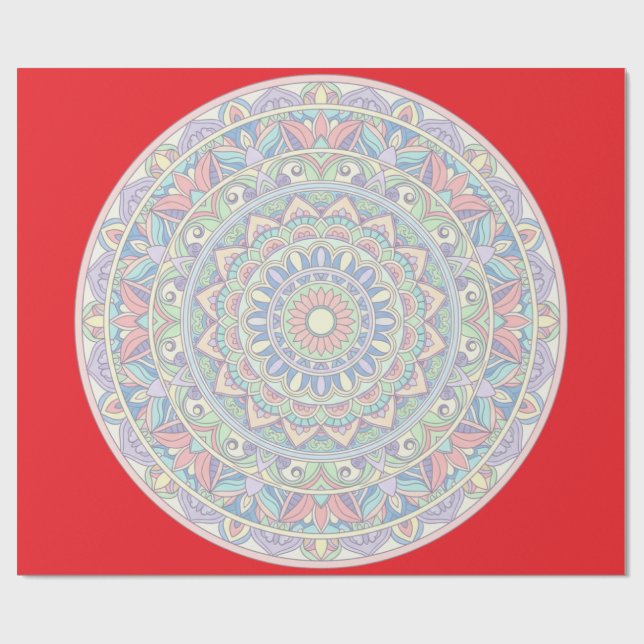 Mandala Zen Yoga Spiritual  Wrapping Paper (Flat)