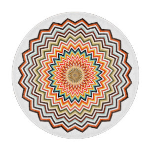 Mandala Zigzag Pattern Cutting Board