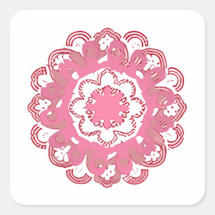  mandala Zoom toy Square Sticker
