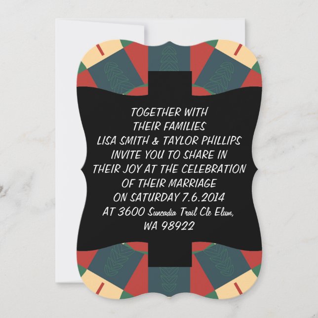 Mandalaic kaleidoscope invitation (Front)