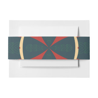 Mandalaic kaleidoscope invitation belly band