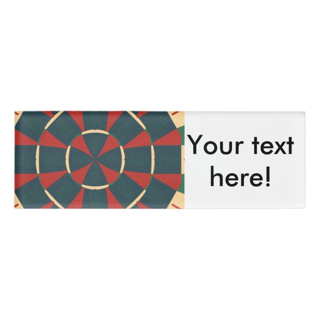 Mandalaic kaleidoscope name tag (Front)